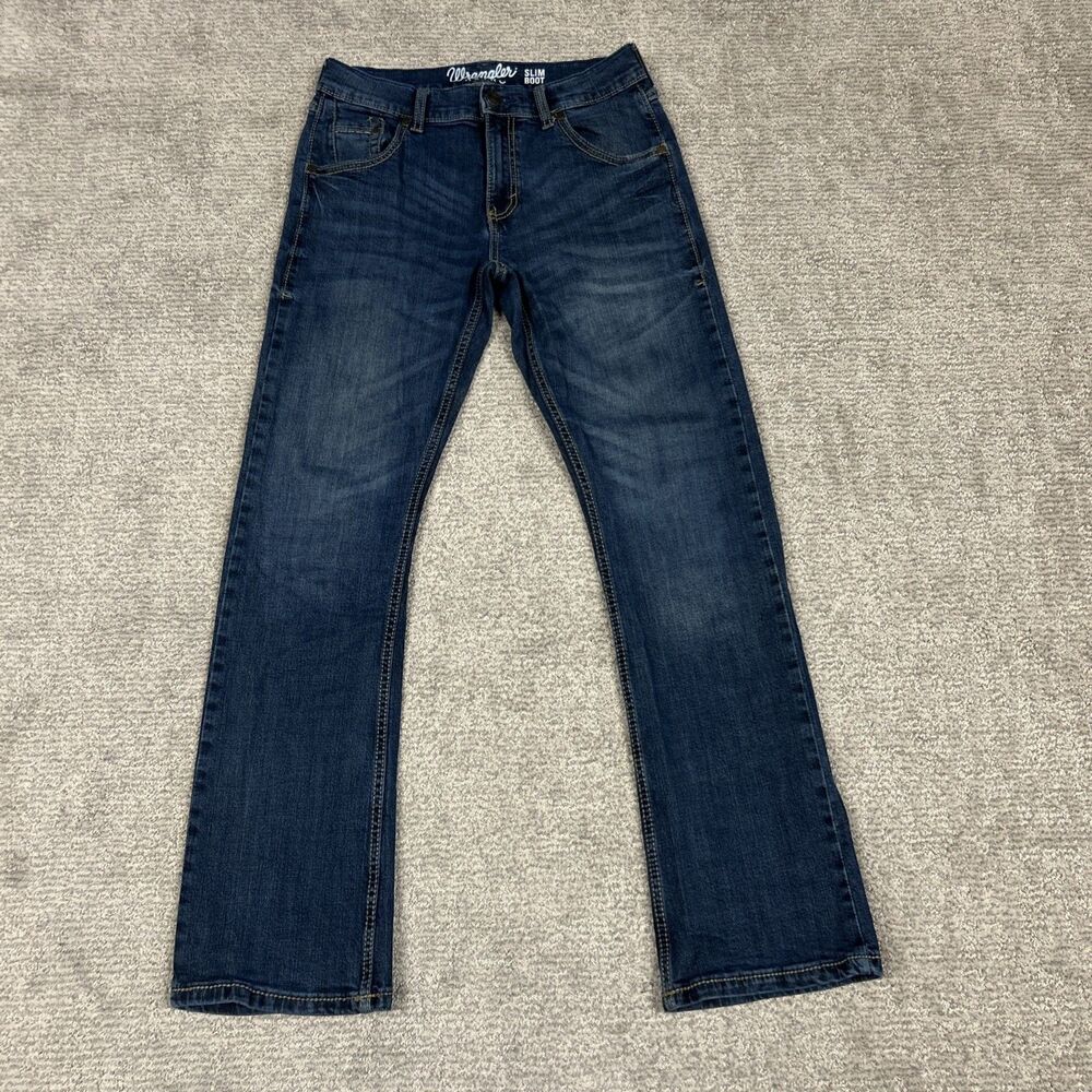 Wrangler Retro Slim Boot Cut Jeans Mens 29x32 Medium Wash Denim Cowboy Stretch